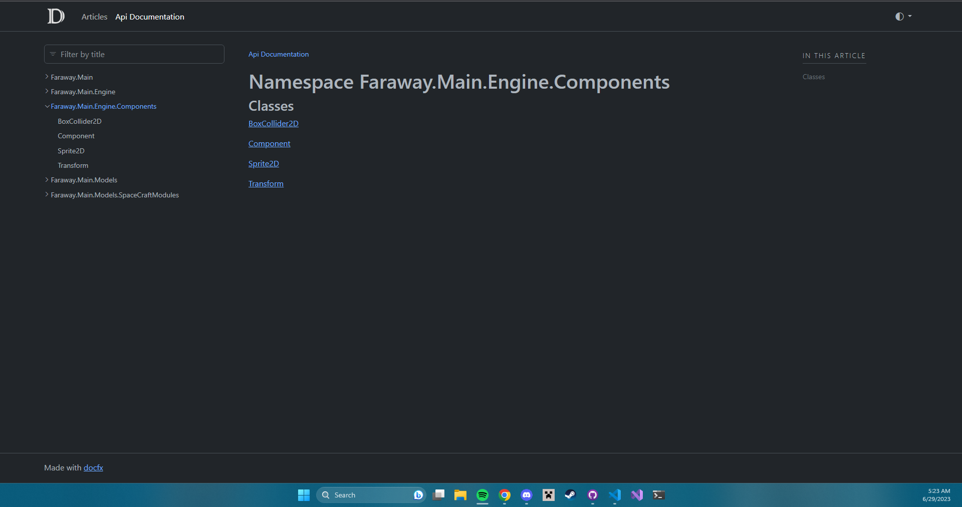 Image of Faraway’s Developer Documentation